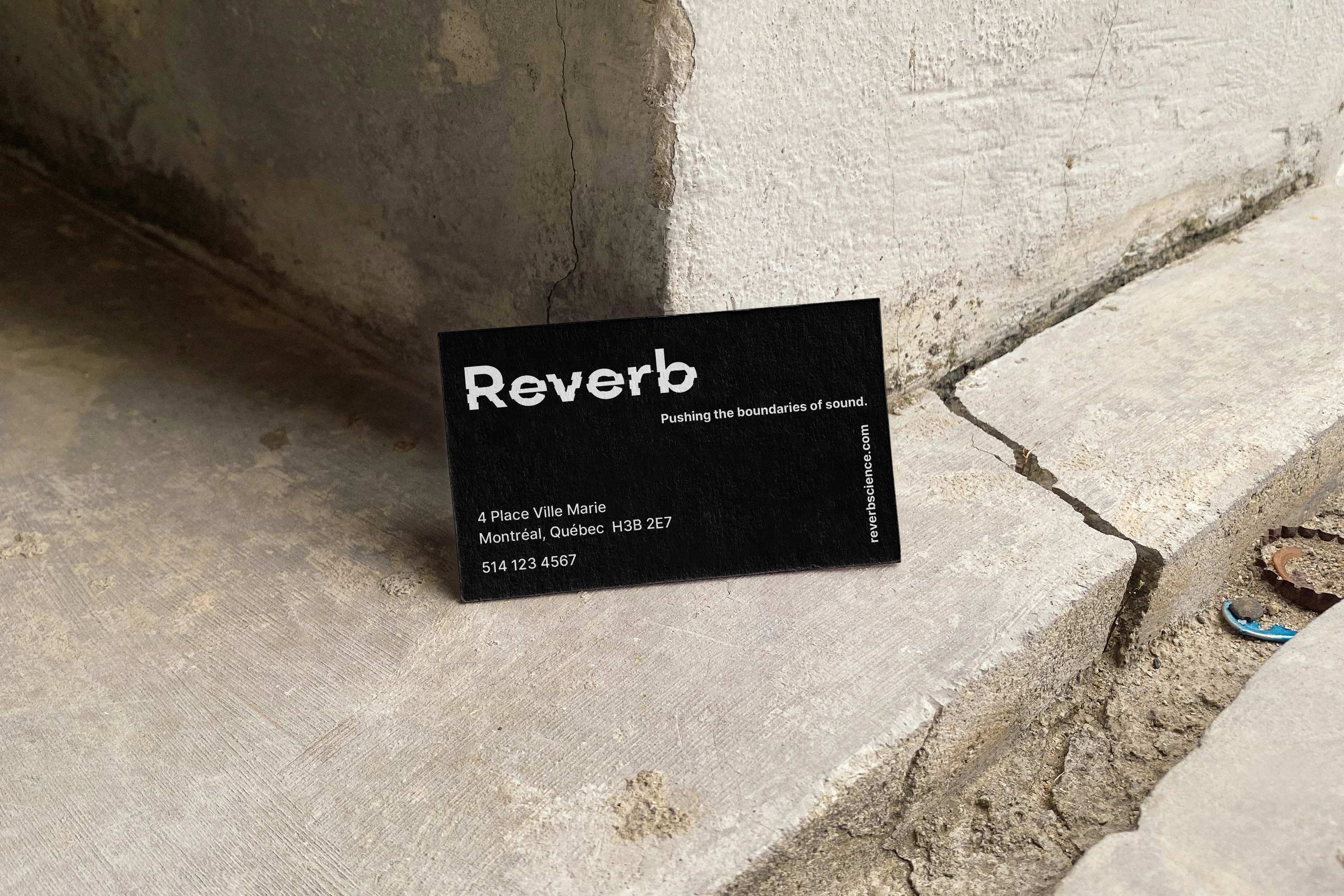 Reverb business card mockup